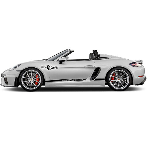 Racing dorpelstrip vinyl decal voor Porsche 718 Spyder 2022