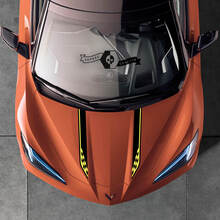 2020 2022 2023 Chevrolet Corvette C8 Stingray Hood Corvette Classic Сheckerboard Vlaggen Logo Sticker Decal Strepen 2 kleuren
 2