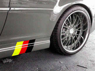 Kit met zijskirtstickers met Duitse vlag PAST VW BMW AUDI MERCEDES
