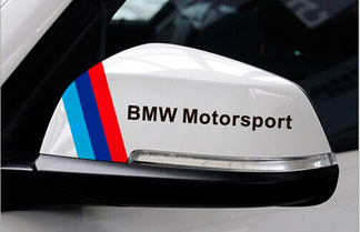 Paar achteruitkijkspiegelsticker lichaamsstickers PVC voor BMW

