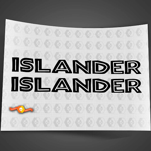 Islander Motorkap Vinyl Decal Set voor Jeep Wrangler
