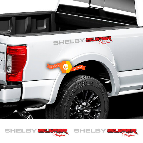 Paar Ford F-150 Raptor Shelby Super Baja Edition zijbed achterste spatbord graphics sticker
