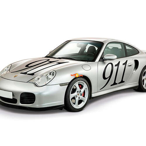2x Porsche Stickers Porsche 911 Signature Zij deuren Hood Decal Sticker
