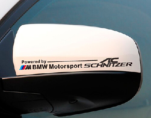 AC Schnitzer-stijl zijspiegel vinyl decal kit voor BMW-auto's