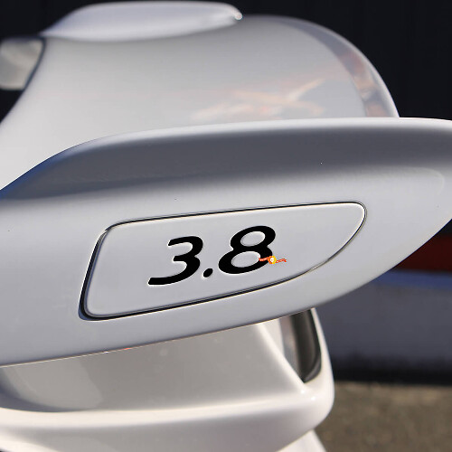 3.8 Achtervleugel inlays sticker voor Porsche GT3

