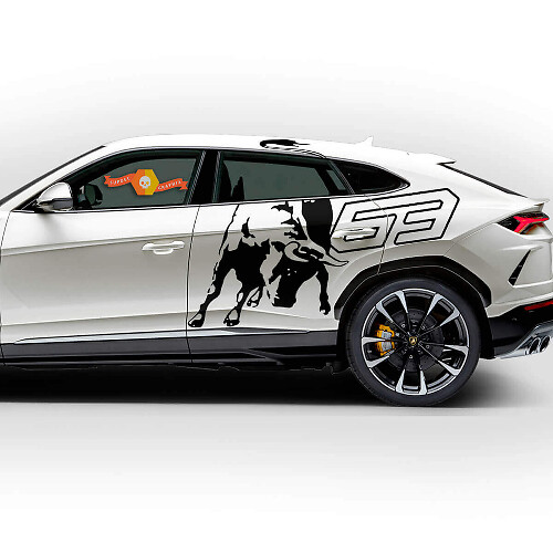 Bull 63 Zij Vinyl Decal Kit voor Lamborghini Urus 2021-2026