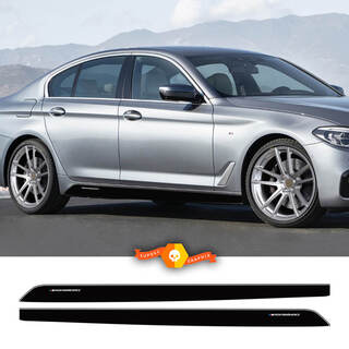 2 BMW M Performance Side Rocker Panel Stripes Sticker Decals Set voor M5 G30 G31 F90
