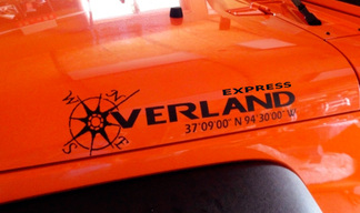 2 Jeep Overland Express Mountain Hood Sticker Sticker