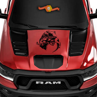 Dodge Ram Rebel 2022 + 2023 1500 TRX T-Rex Raptor Hood TRX Truck Vinyl Decal Graphic eten
