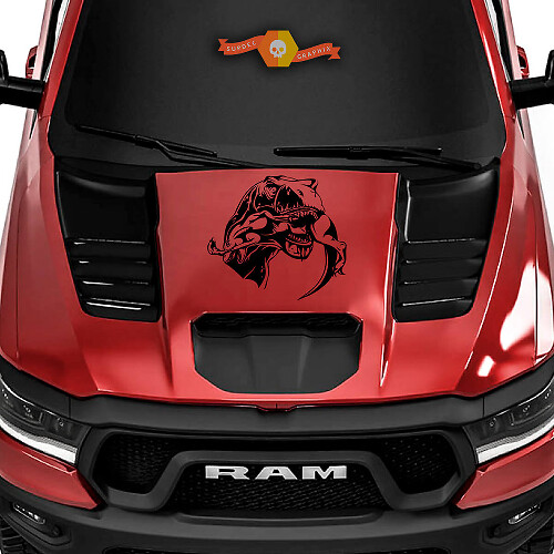 T-Rex Stijl Motorkap Vinyl Decal voor Ram 1500 TRX
