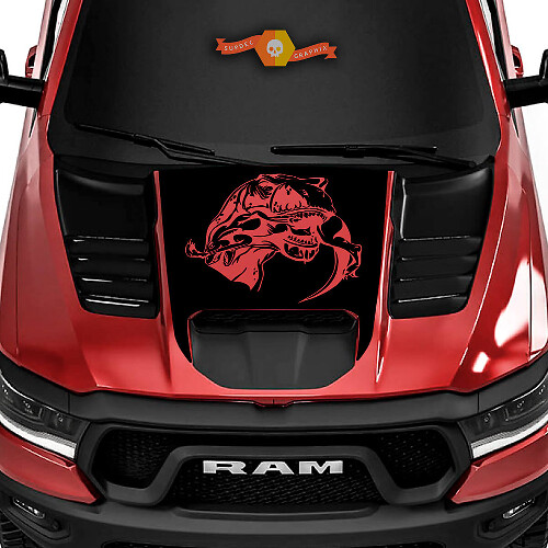 T-Rex Eetende Raptor Motorkap Vinyl Decal voor Ram 1500 TRX