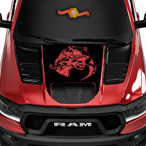 T-Rex Eetende Raptor Motorkap Vinyl Decal voor Ram 1500 TRX
