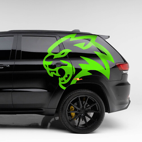 Paar Jeep Grand Cherokee TrackHawk SRT Hellcat Grafiet Zij Vinyl Sticker Decal Grafisch
