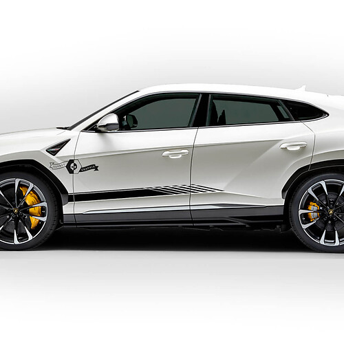 Paar Lamborghini Urus zijdeuren Streep schuine vinyl sticker sticker graphics
