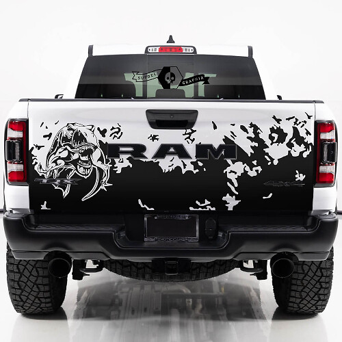 T-Rex Eet Modder Spatbord Achterklep Vinyl Decal voor Dodge Ram TRX