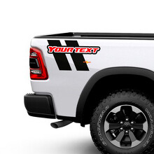 Aangepaste tekst dubbele strepen bedplaat vinyl decal sticker voor Dodge Ram 1500_3