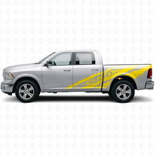 Mud Splash Aangepaste Tekst Zij Vinyl Decal Kit voor Dodge Ram 1500 Rebel_5