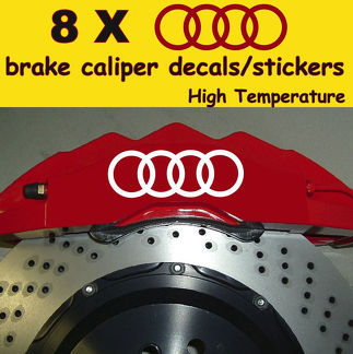 8 x Audi Remklauw Decals Stickers Vinyl Embleem Graphics Log