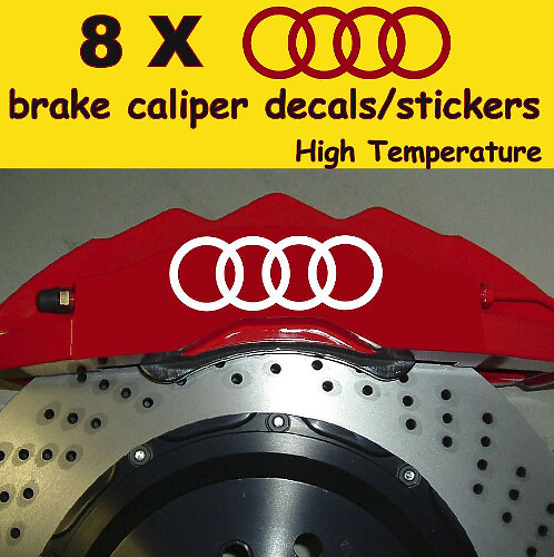 8 x Audi Remklauw Decals Stickers Vinyl Embleem Graphics Log