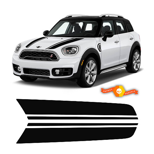 Motorkap Race Strepen Decal Kit voor Mini Cooper Clubman Countryman 2008-2017