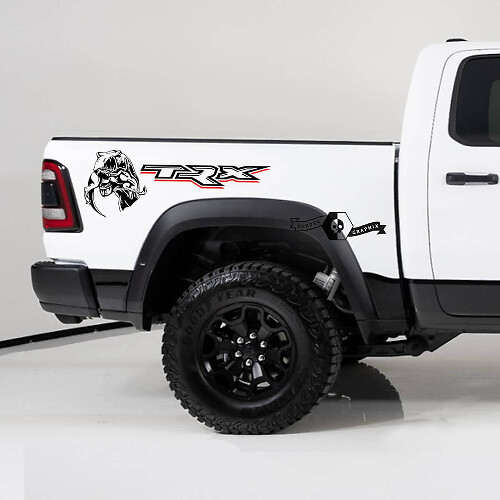 TRX Dinosaur Eten Achterzij Vinylstickers voor Dodge Ram TRX