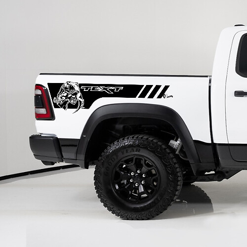 TRX Stijl Aangepaste Tekst Bedzijde Vinyl Decal Sticker voor Dodge Ram 1500 TRX Rebel