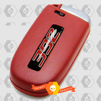 2x Red 392 Challenger/Charger/Durango Key Fob Inlays emblem koepelvormige sticker
