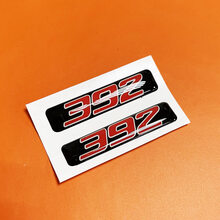 2x rode 392 Challenger/Charger/Durango sleutelhangerinleg embleem koepelvormige sticker sticker
 2