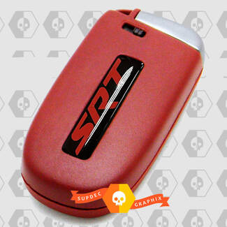 2x SRT Rood en Zwart Challenger/Charger/Durango Key Fob Inlays embleem koepelvormige sticker
