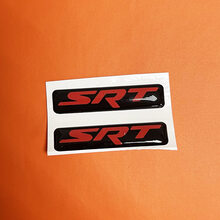 2x SRT rood en zwart Challenger/Charger/Durango sleutelhangerinleg embleem koepelvormige sticker sticker
 2