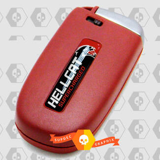2x Hellcat Supercharged Challenger/Charger/Durango Key Fob Inlays embleem koepelvormige sticker
