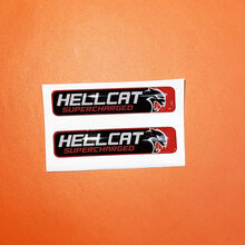 2x Hellcat Supercharged Challenger/Charger/Durango sleutelhanger inlays embleem koepelvormige sticker sticker
 2