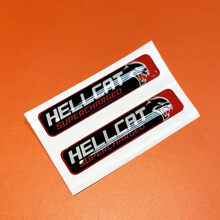 2x Hellcat Supercharged Challenger/Charger/Durango sleutelhanger inlays embleem koepelvormige sticker sticker
 3