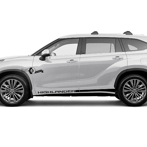 Paar Toyota 2020 Highlander Doors Bed Side Slim Rocker Panel Decal Graphic Sticker Side Stripe Kit
