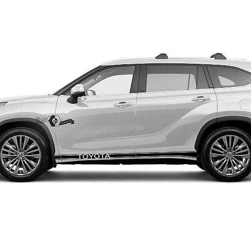 Paar Toyota 2020 Highlander Doors Bed Side Slim Rocker Panel Trim Decal Graphic Sticker Side Stripe Kit
