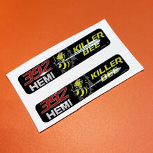 2x 392 HEMI Killer Bee Challenger/Charger/Durango Key Fob Inlays embleem koepelvormige sticker
 2