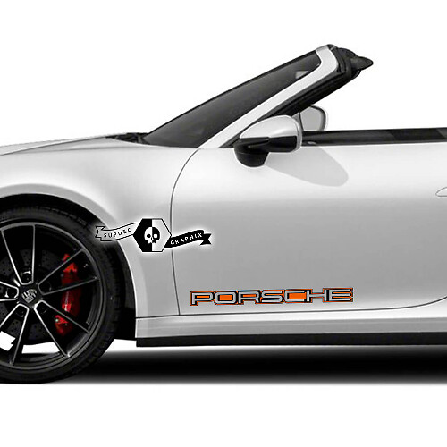 2 Porsche 911 Carrera 2 kleuren Shadow Side Doors Kits Decals Stickers
