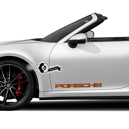2 Porsche 911 Carrera 2 kleuren schaduw zijdeuren kits sticker sticker
