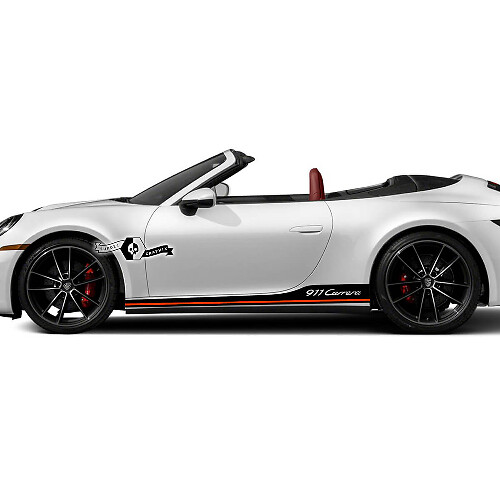 2 Porsche 911 Porsche Carrera Rocker Panel 2 kleuren Accent Line Side Stripes Deuren Kits Decals Stickers
