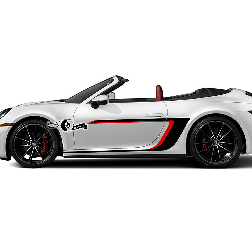 2 Porsche 911 Porsche Carrera 2 kleuren Accent Line Zijdeuren Kits Wrap Decals Stickers
