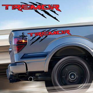 Sticker voor Ford F-150 Tremor Scratches Raptor Style met Outline - Offroad Stickers Truck Bed Side
