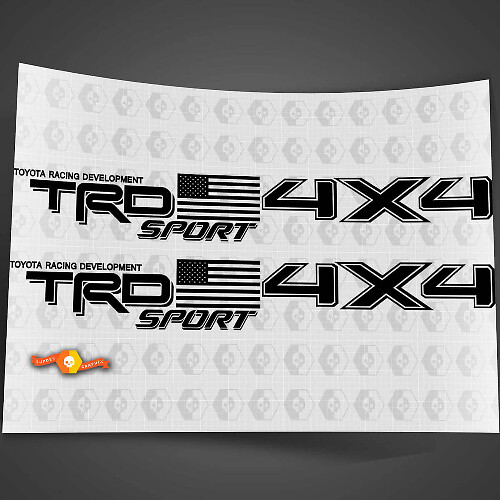 Set USA Vlag 4x4 Sport Zijdecals voor Toyota Tacoma TRD-Stijl Trucks