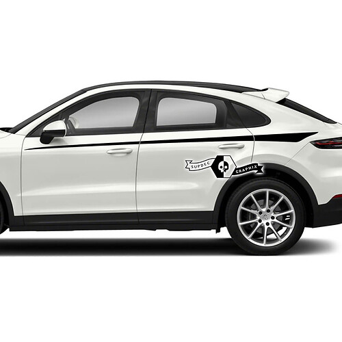 Porsche Cayenne S GTS Turbo Turbo Side Stripes Doors Up Bed Decals Stickers 2003 --- 2023 heden