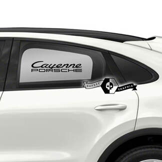 2 Porsche Cayenne Zijdeuren Kits Logo Decals Stickers
