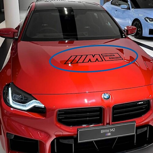 M2 Motorkap Logo Cirkel Vinyl Decal Sticker voor BMW M2 G87
