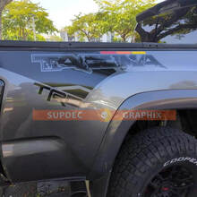 Paar TRD Tacoma in Raptor Lines stijl Bed Side met Vintage Kleur strepen Vinyl Decals Kit Stickers voor Toyota Tacoma 16-23
 2