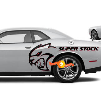 Twee kleuren Hellcat Red Eye Super Stock Side Decals Stickers voor Dodge Challenger Redeye of Charger
