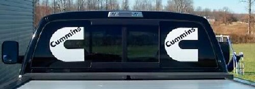 Achterruit DECALS VOOR Cummins Power Ram 4x4 Vinyl Sticker