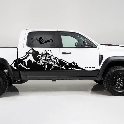TRX Grote Bergen Zij Vinyl Decal Kit voor RAM 1500 2021+