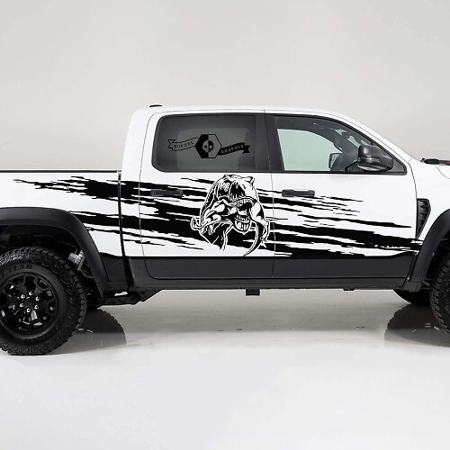 TRX Eating Splash Stijl Zij Vinyl Decal Kit voor Dodge Ram 1500 2021+